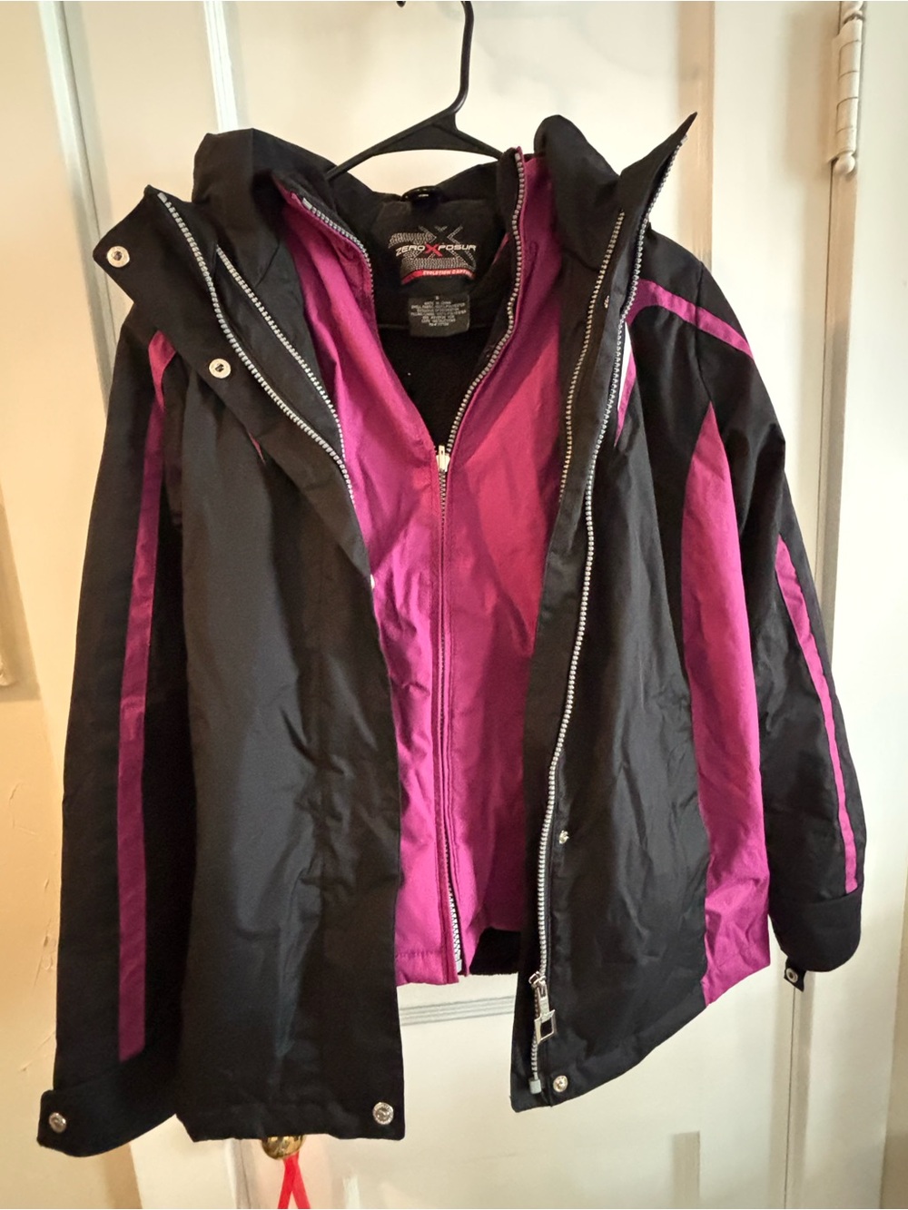 ZeroXposur 3 in 1 Systems Winter Jacket Black Magenta Small